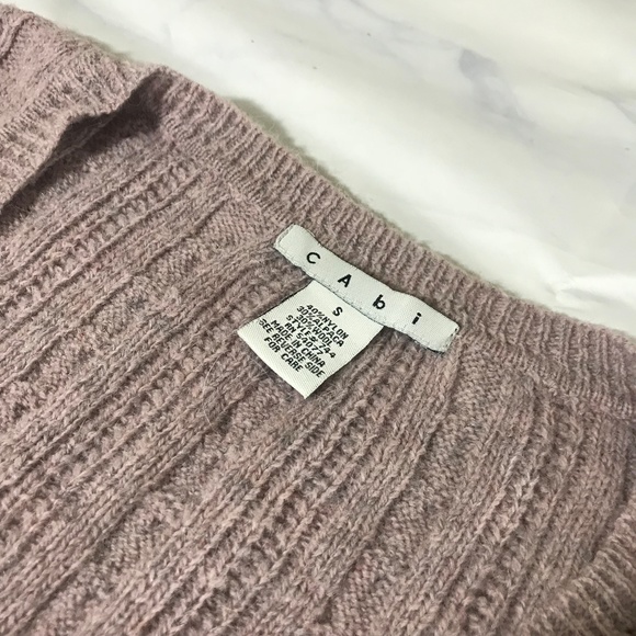 CAbi Dusty Lavender Purple Cable Knit Sweater - Picture 5 of 7